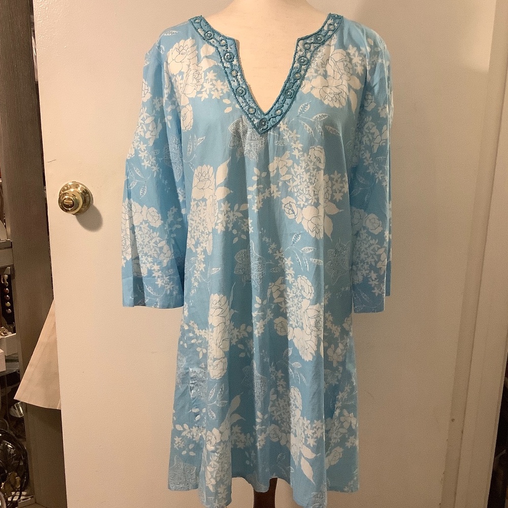 Bognar Blu Cotton Dress S/M